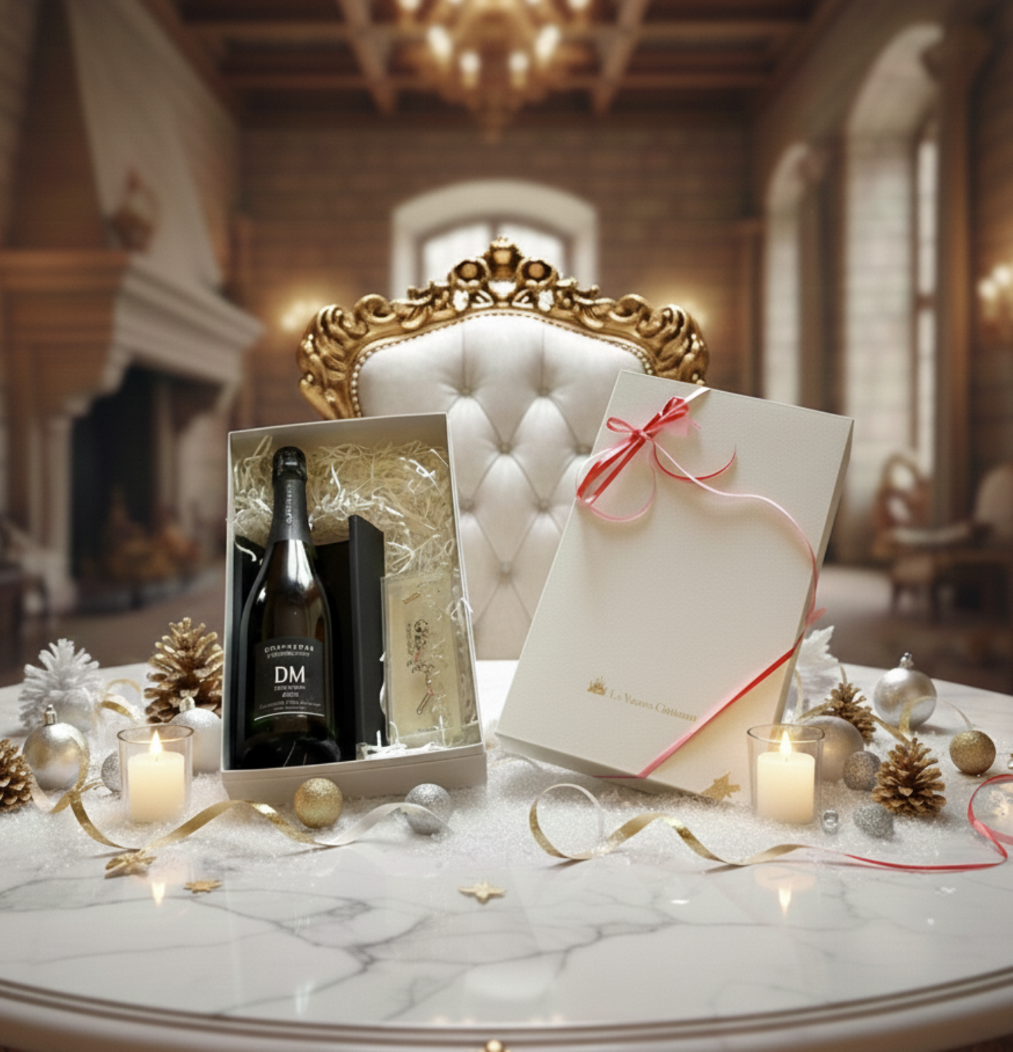 辛口シャンパン_ドヤールマエ&ワインマーカー_おしゃれギフトBOXプレゼント