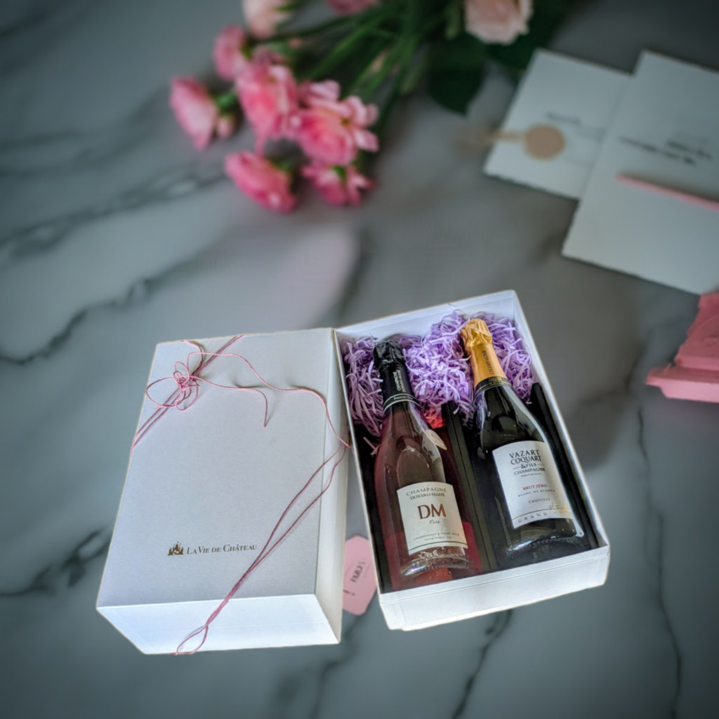 Coffret champagne grand cru et rose