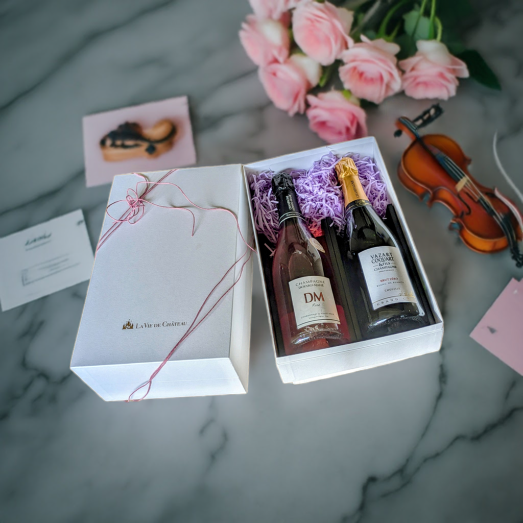 Coffret champagne grand cru et rose