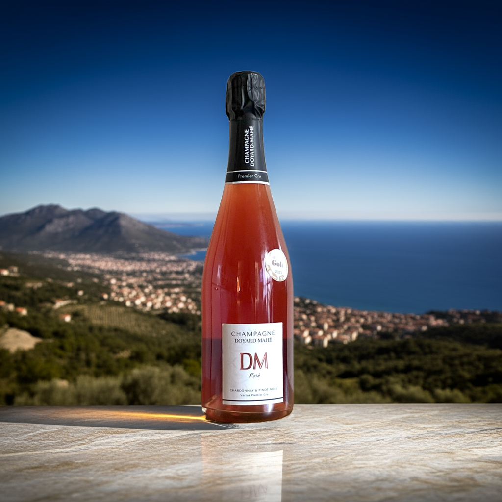 Cadeau DM Champagne Rosé et bouchon de bouteille