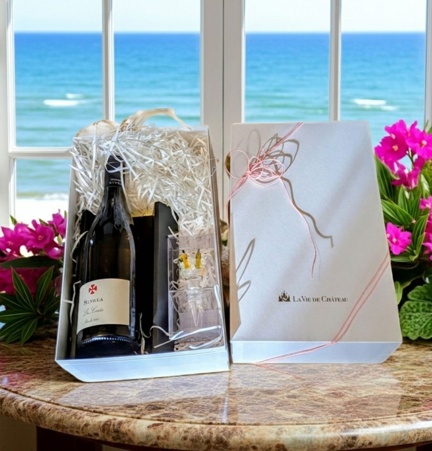 結婚祝い・誕生日に 南仏白ワイン ラコストゥ+ストッパー ギフトBOX無料