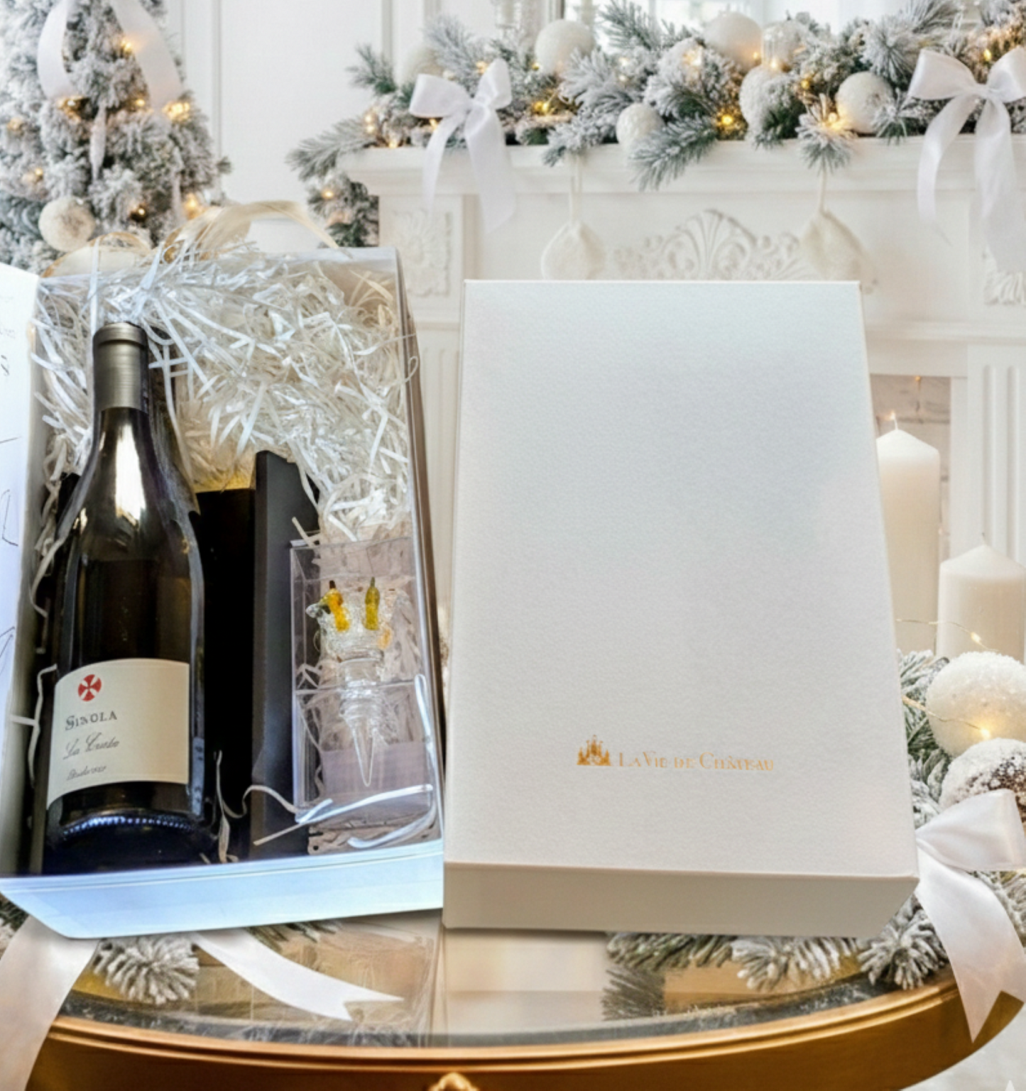 La Coste (vin blanc parfumé du sud de la France) et coffret cadeau accessoires