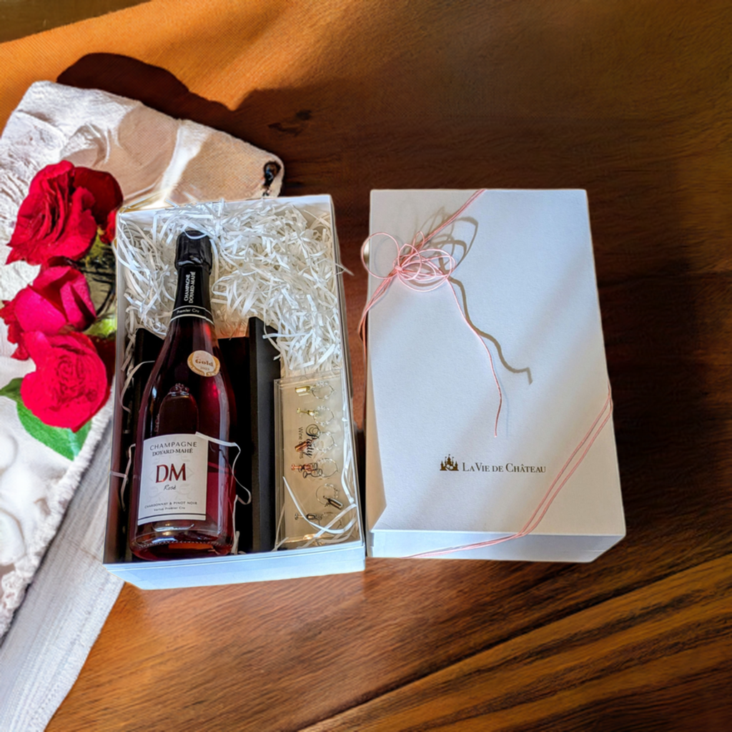Cadeau DM Champagne Rosé et bouchon de bouteille