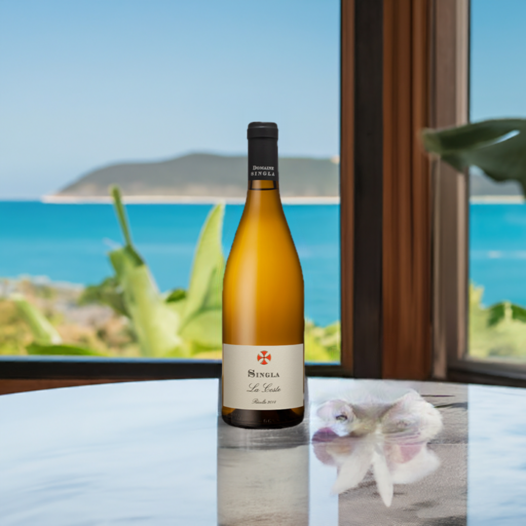 Un cadeau qui comprend du LaCoste (vin blanc parfumé du sud de la France) et 2 accessoires.