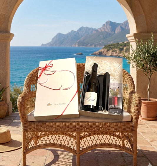 Coffret cadeau B de vin blanc (Ogosto) et accessoires pour le vin pour gourmets