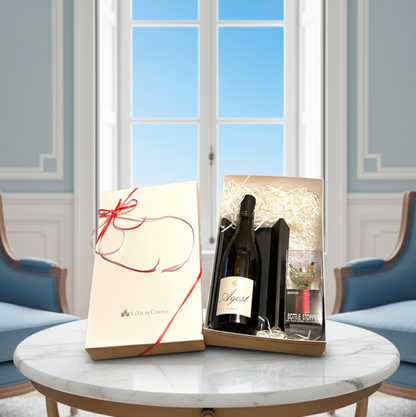 Coffret cadeau B de vin blanc (Ogosto) et accessoires pour le vin pour gourmets