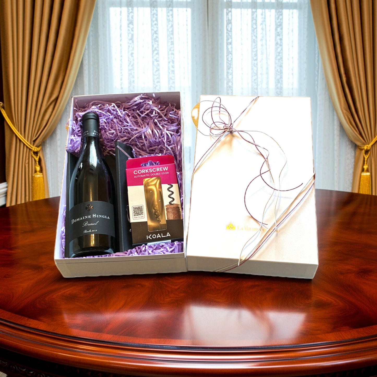 Cadeau de Bresol (vin rouge corsé) et couteau sommelier