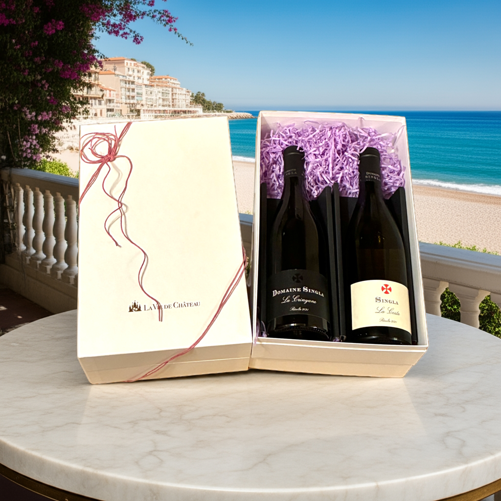 Gift box of Carignan and La coste (red and white wines from the south of France)