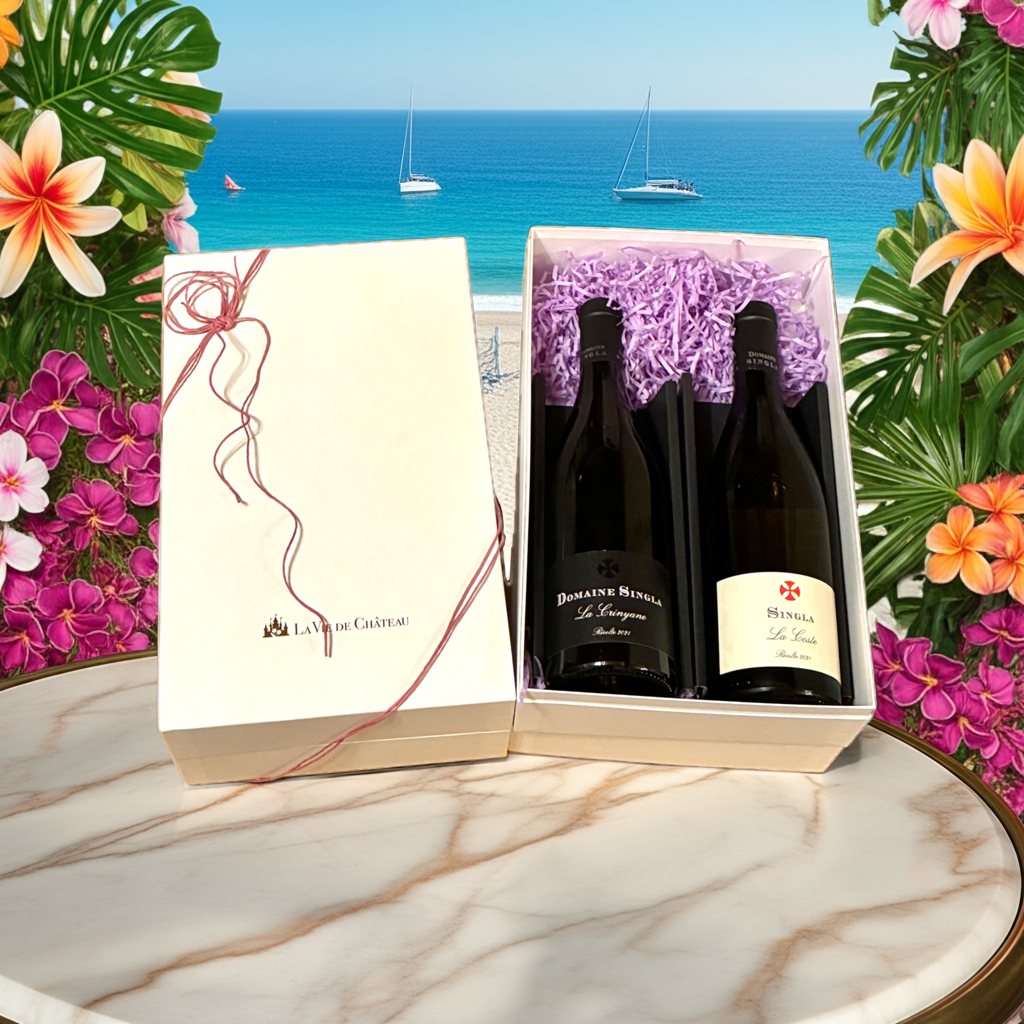 Gift box of Carignan and La coste (red and white wines from the south of France)
