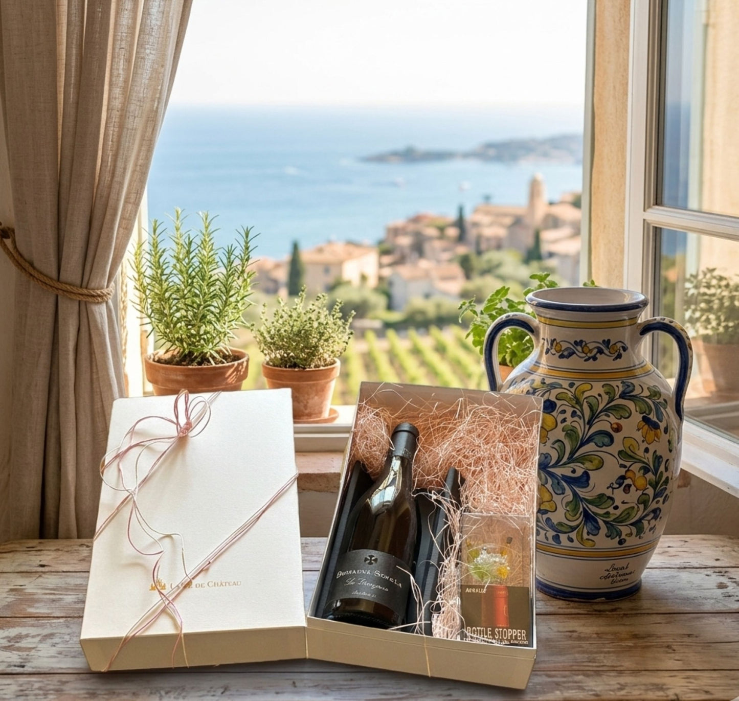 母の日・お祝いギフト｜熟成74年の希少赤ワイン ラ・カリニャン 2021 ストッパー付き 豪華BOX