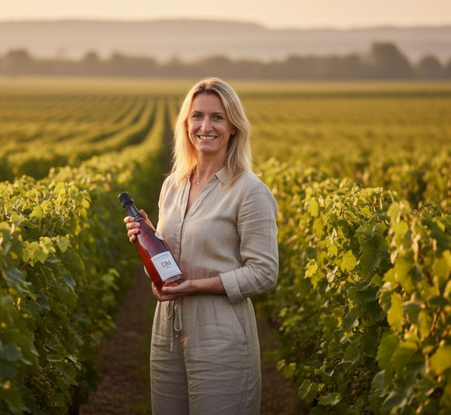 Cadeau DM Champagne Rosé et bouchon de bouteille
