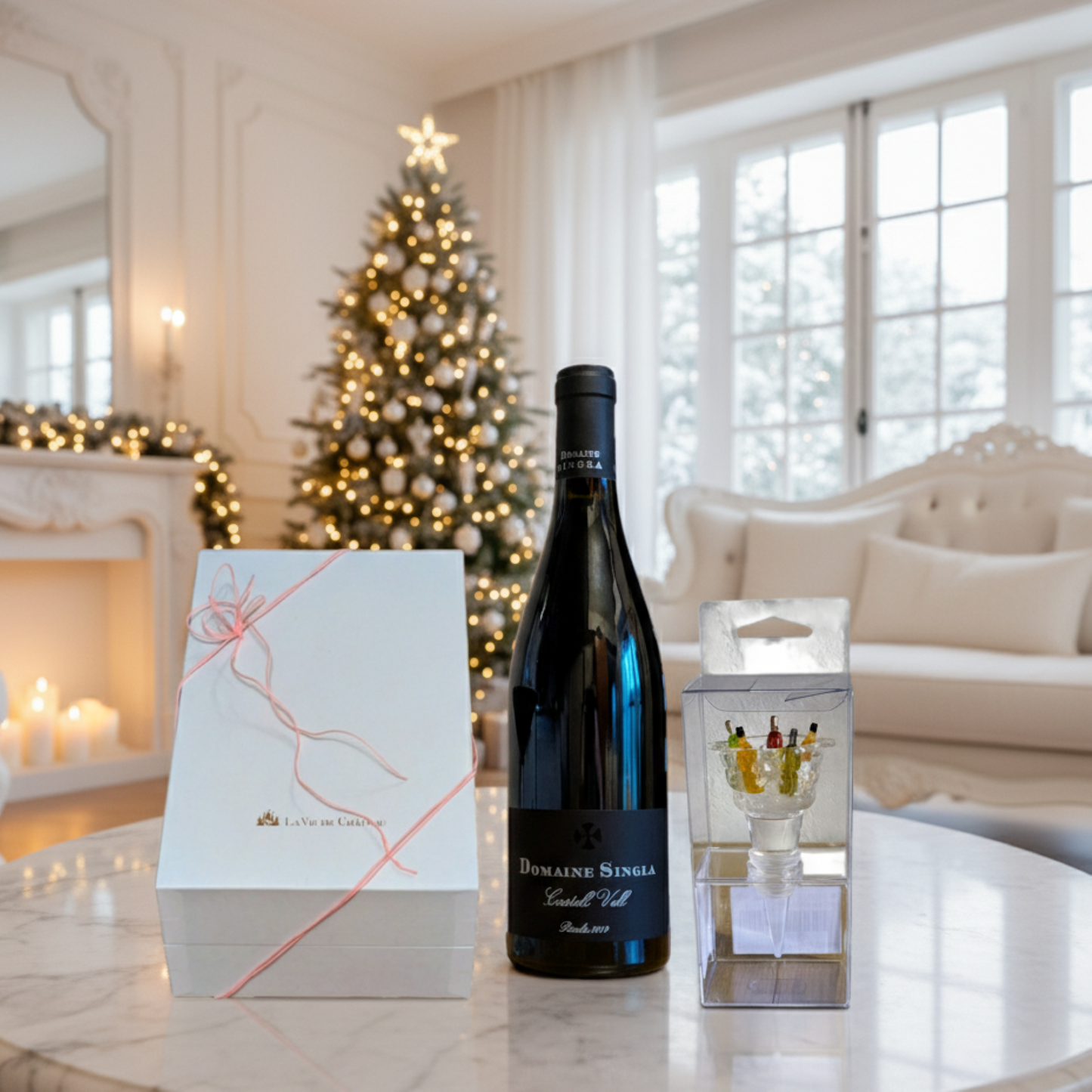 カスティールベル（赤）を買うとギフトBOXとボトルストッパーがついてくる。