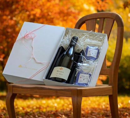 結婚式・誕生日・お中元ワインギフト｜白ワイン ラコストゥ＆バイオレットシュガー スノースタイルBOX