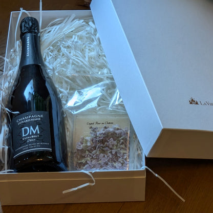 Coffret cadeau champagne de luxe (avec cristal violet)