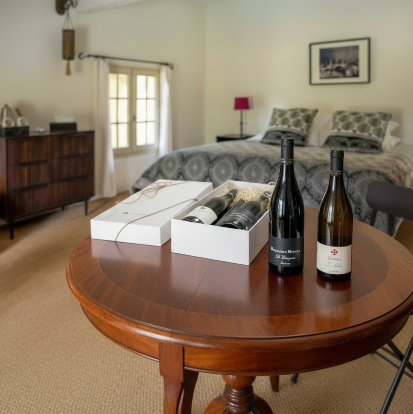 Coffret cadeau de Carignan et Lacoste (vins rouges et blancs du sud de la France)