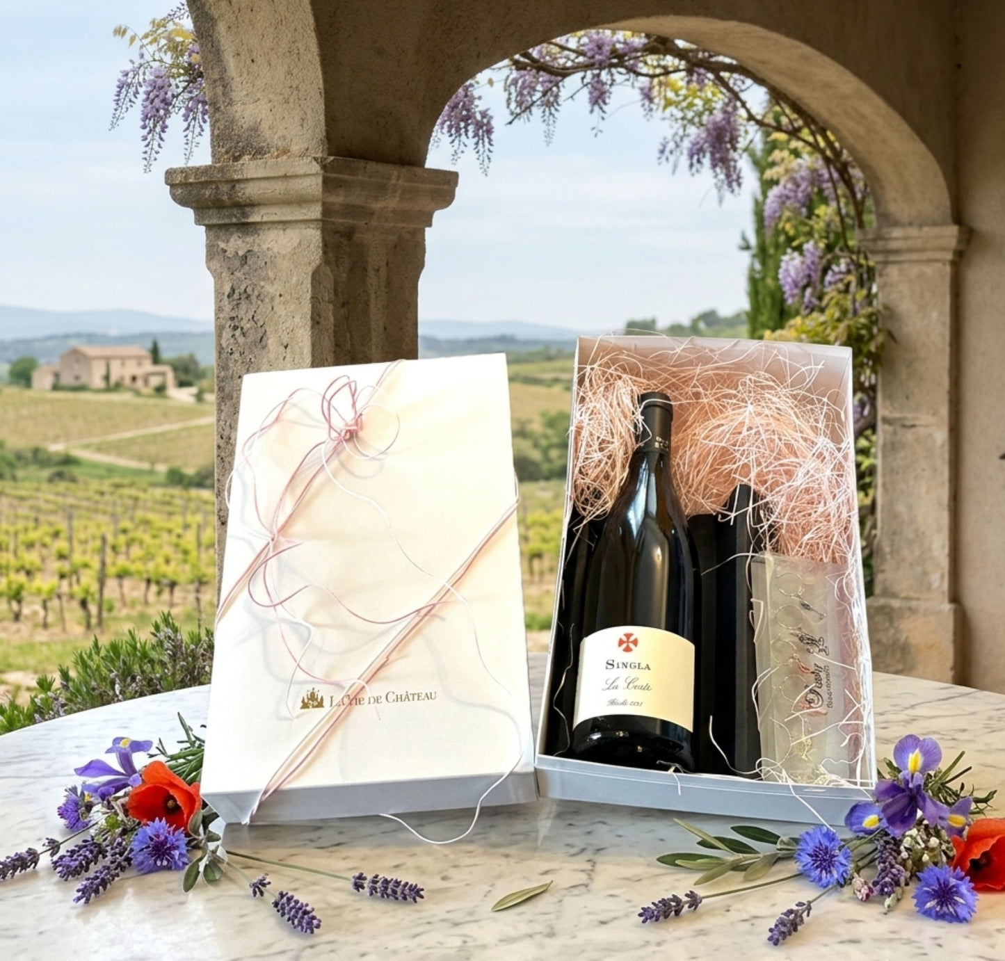 白ワイン ギフト ラコストゥ｜グラスマーカー5個セット｜豪華BOX無料｜入社祝い｜結婚祝い｜昇進祝い