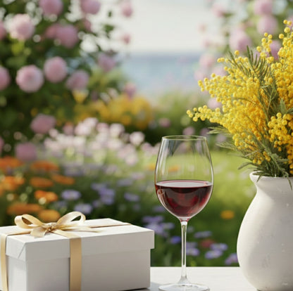 【春だから豪華ギフトBOXプレゼント】|エレガントな赤ワイン＆ボトルストッパー |アセンシオ｜お祝い｜お礼 ｜ギフト｜プレゼント|750ML