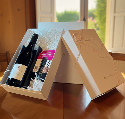 Coffret cadeau de Pass temps (vin rouge populaire) et accessoires