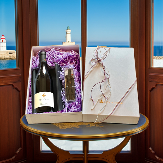 Un cadeau de vin rouge enchanteur et un décapsuleur Lecouse