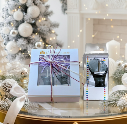 Coffret cadeau contenant 2 bouchons et becs verseurs