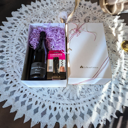 A gift of Bressole (a full-bodied red wine) and a sommelier knife