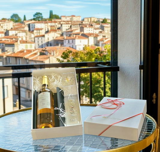 Vin de dessert (patrimoine) et marque-verres &amp; cadeaux