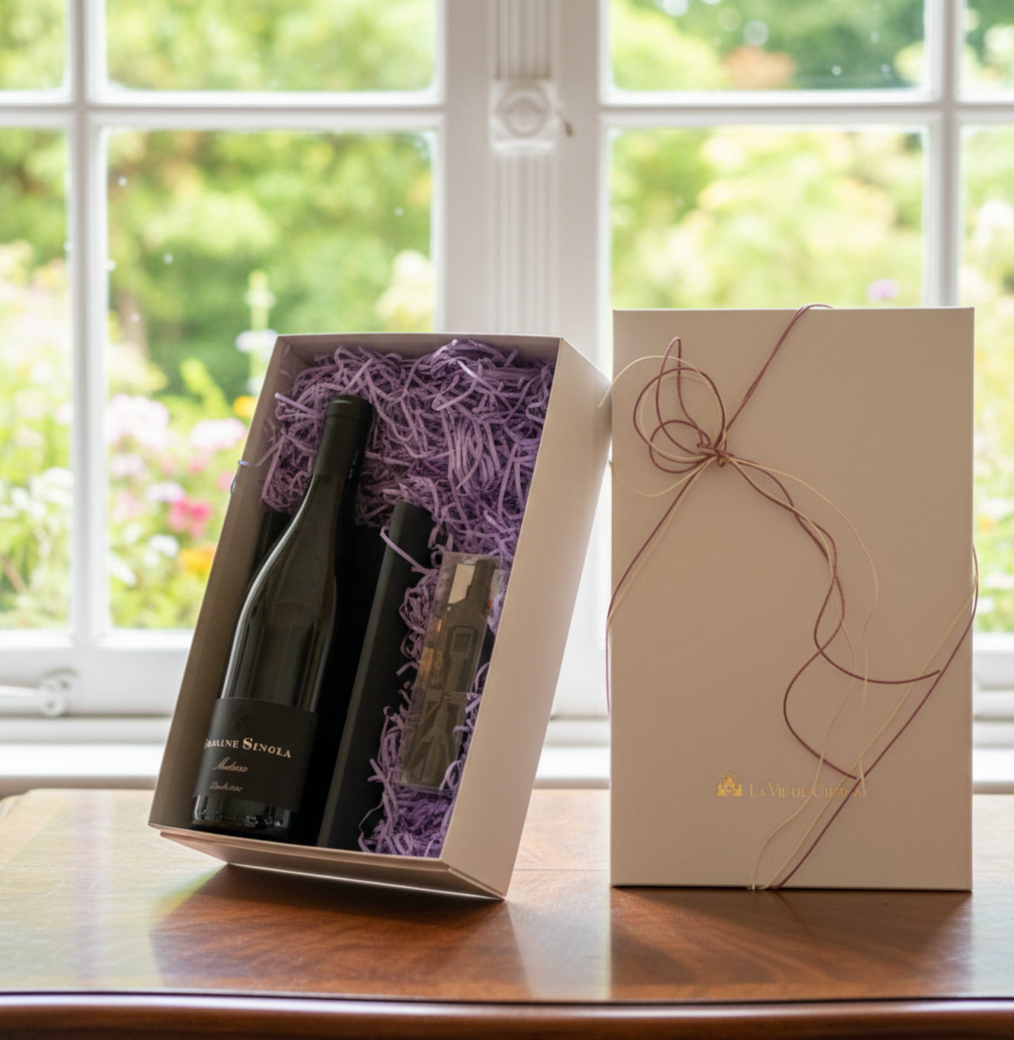 Vin rouge sélectionné (Mataro) et coffret cadeau ouvre-bouteille Lu Cruse